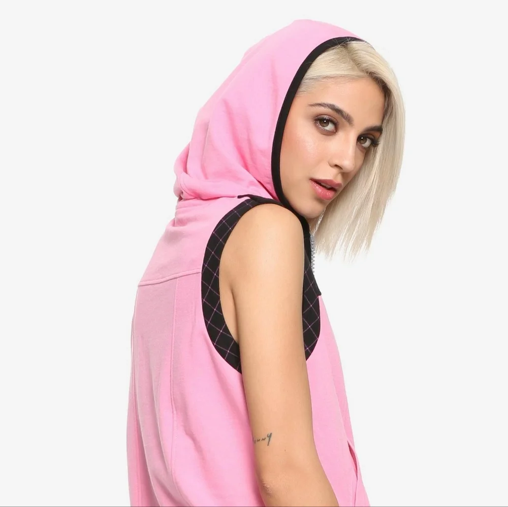 Disney Kingdom Hearts III Kairi Girls Sleeveless Hoodie Hot Topic Exclusive - Picture 3 of 4